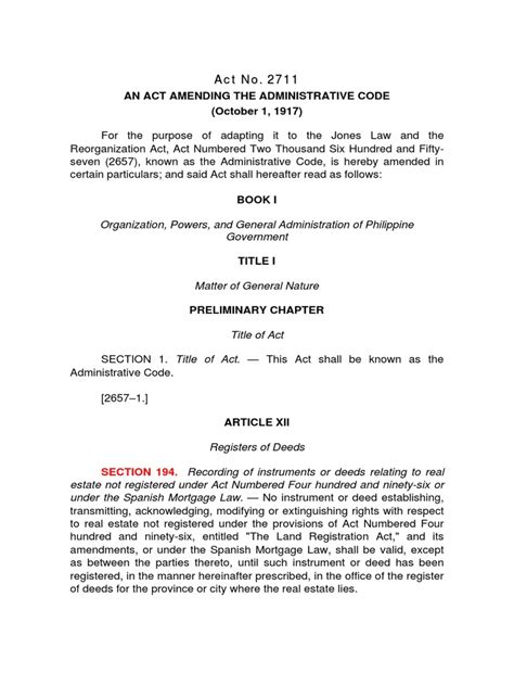 private property bdscr|Act No. 2711 : PHILIPPINE LAWS, STATUTES and CODES : .